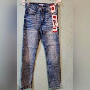 Wrangler Jeans New Size 12 Slim Boys Youth Taper Fit Blue Vintage Wash Denim NWT